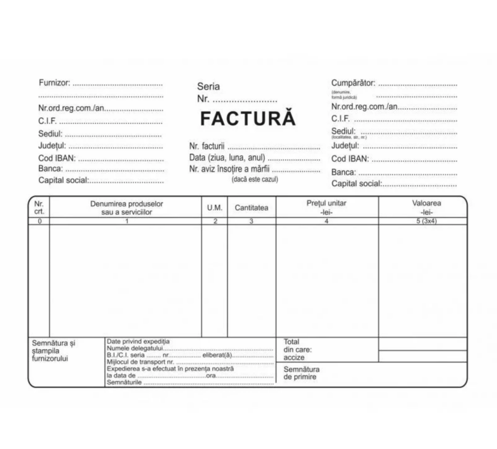 exemplu factura vanzare autoturism firma